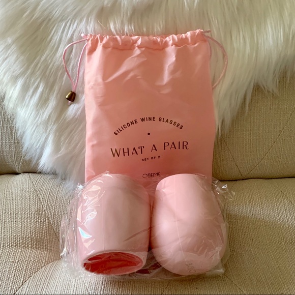 NWT Odeme Set of Two Silicon Wine Glasses - Picture 4 of 4